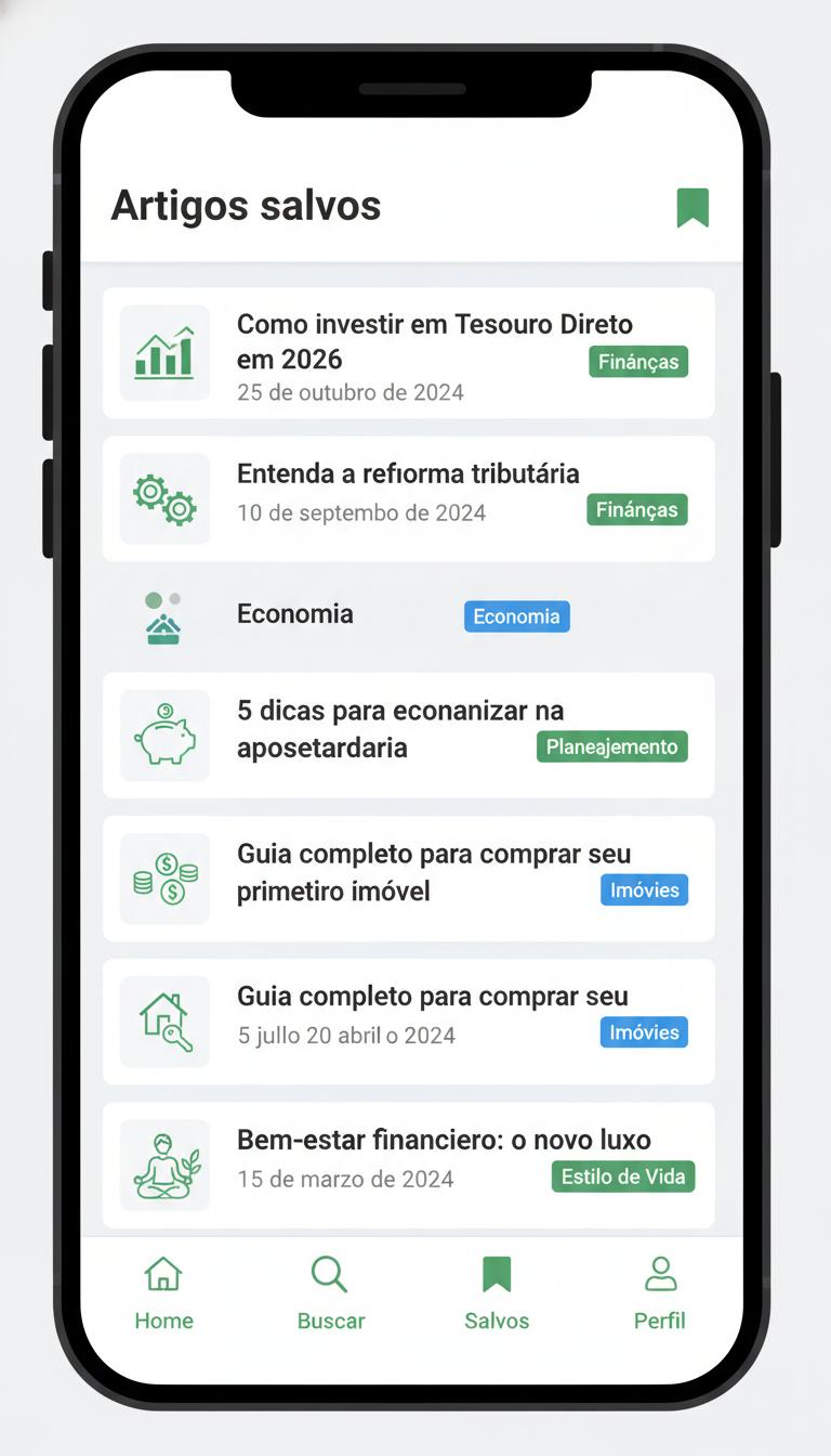 Tela do app